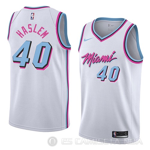 Camiseta Udonis Haslem #40 Miami Heat Ciudad 2018 Blanco - Haga un click en la imagen para cerrar